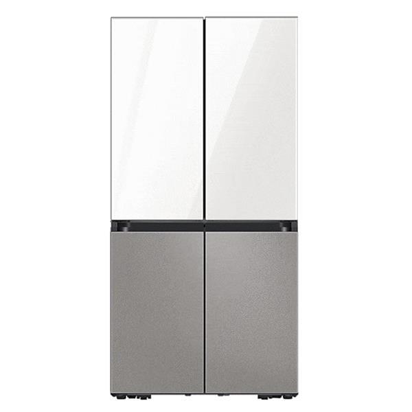 BESPOKE 정수기 냉장고 4도어 프리스탠딩 833L 글램화이트 다크그레이